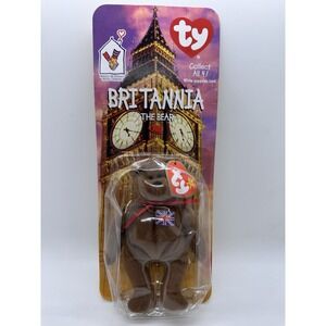 Ty Britannia the Bear 1999 McDonald's Beanie Baby‎ Sealed Carded UK Flag NWT